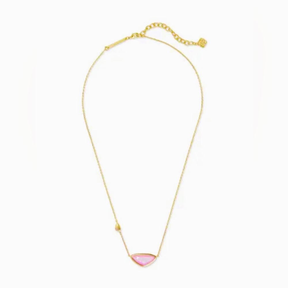 Kendra Scott Margot Gold Pendant Necklace in Lilac Mother of Pearl